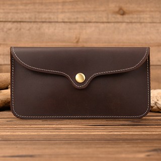 真皮長夾 男生復古信封包 手機包 長款錢包