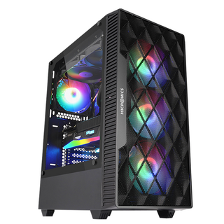 피오플 컴퓨터 게이밍 고사양 조립PC 롤 서든어택 배틀그라운드 피파 사무용, 기본형, 게이밍 15번, 블랙, 500GB