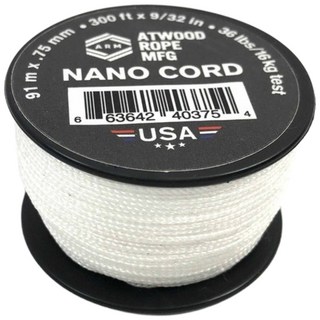 ATWOOD ROPE MFG 傘繩 0.75mm, 白, 1個