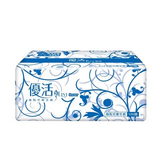 優活抽取式衛生紙 (100抽/6包/12袋), 1個, 100抽/12包/8袋(箱)