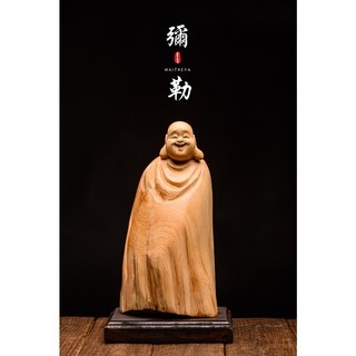 【太行山崖柏根雕】彌勒佛隨形根雕︱崖柏木雕藝品, 1個
