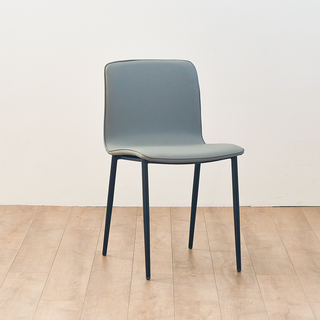 퍼니인어스 노바체어 식탁의자 가죽 스틸 카페 체어 인테리어 디자인 의자, 2개, 그레이