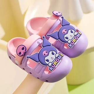산리오 어린이 샌들 슬리퍼 투톤 페이스 DIY 쿠로미