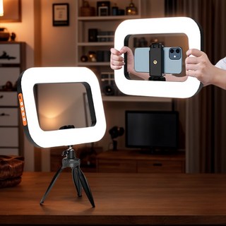 릴스 삼각대 조명 휴대폰 양손 조명 라이트 라이브 동영상 셀프 촬영 거치대, 1개, 라이트+삼각대