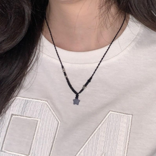 블루씨티 블래스타 플라이 메탈볼 실버 아크릴 매듭 목걸이