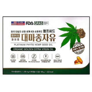 플래티넘 파이토 대마종자유 햄프씨드 180캡슐 6개월분 1박스/, 1박스, 180회분