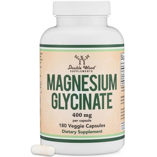 Double Wood Supplements 마그네슘 글리시네이트 400mg 180캡슐, 180정, 1개