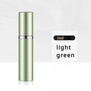 여행용 향수 무화기 휴대용 액체 용기 화장품 미니 알루미늄 스프레이 빈 리필 병 5ml, light green, 06 light green, 1개
