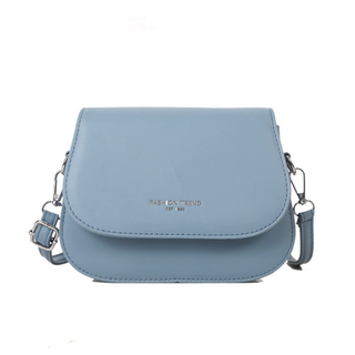 天使網購 半圓馬鞍包 包包 小方包 休閒側背包 斜背包 單肩包, 藍色