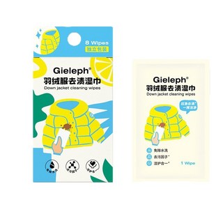 FATTYS 휴대용 다둉도 패딩 얼룩제거 티슈, 1박스, 화이트