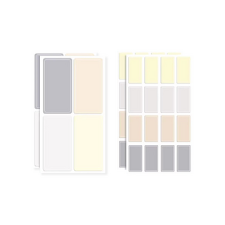 프라하오렌지 네임스티커 방수 워터프루프 사각 다용도 라벨스티커 이름표 견출지 320pcs 80pcs, 20매 세트