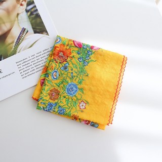 박씨상방 고급 국내제작 도톰한 레이스 면 손수건(릴리) 국내산 아사 손수건 여성용 등산 레이스