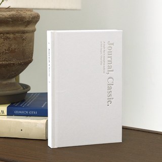 클랙식 저널 일기장 양장 일기 노트 데일리 다이어리, 1개, 화이트