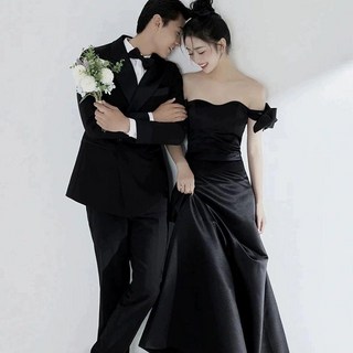 블랙드레스 셀프웨딩 촬영 스튜디오 2부 스냅드레스