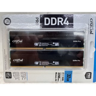 Crucial DDR4 Pro 32GB (2x16GB) 3200MT/s 桌上型電腦記憶體套件, 1個, CP2K16G4DFRA32A