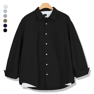 오마보이 남성용 옥스포드 스텐카라 오버사이즈 셔츠