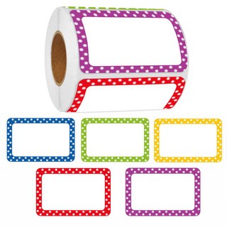 미니코지 네임스티커 사각스티커 라벨 롤형 300매, 사각테두리, 2롤