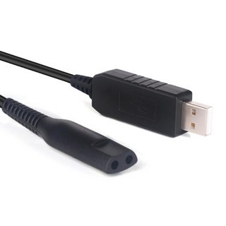 BRAUN德國百靈 電動刮鬍刀充電線 12V 適S3 S5 1 3 5 7 9系列電鬍刀 USB充電器線 1.2m, 黑色