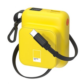 이어맥 자동 릴타입 22.5W PD PPS 고속충전 10000mAh 보조배터리, 옐로우, PTPB10