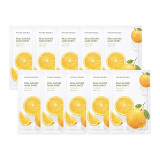 네이처리퍼블릭 리얼 네이처 오렌지 마스크팩, 30개, 1개입, 23ml