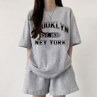 이서어패럴 레터링 여름반팔반바지 상하세트 18403