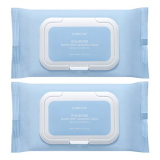 라비오뜨 히알바이옴 워터 딥 클렌징 티슈 372991, 2개, 100매입