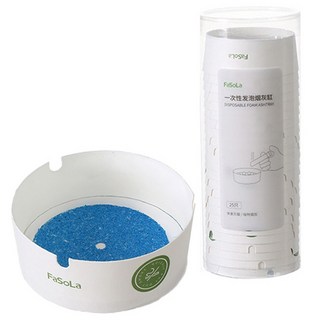 FaSoLa 一次性拋棄式發泡菸灰缸 (25入), 白, 1套