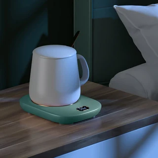 무선 USB 진공 머그 데스크탑 커피 3레벨 55 ° C 휴대용 스마트 히터 컵 빅, 01 CN, 02 Green