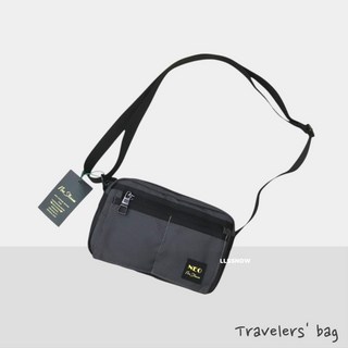 NEO STREAM 厚磅尼龍休閒側背包 防潑水斜背包 2尺寸可選, 小款-灰色（1030+30）