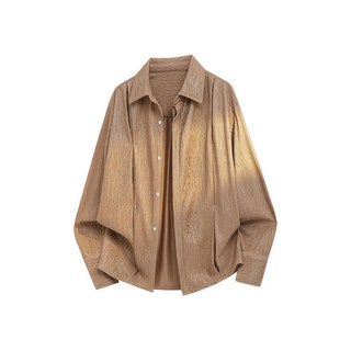 樹紋褶皺肌理氣質襯衫