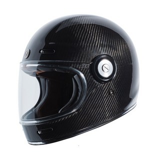 TORC T1C 全碳纖維美式復古全罩式安全帽 (亮光黑裸碳), 亮光黑裸碳