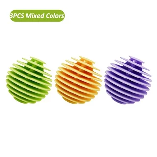 3PCS 재사용 매직 세탁 공 TPR 부드러운 안티 와인딩 의류 청소 도구 가정용 건조기, 04 3PCS Mixed Colors