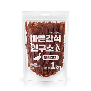 바른간식연구소 오리가슴살 1kg 강아지 육포 대용량간식, 1개