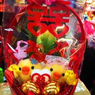 公主的夢中婚禮工作室 鳳梨彩頭甘蔗馬卡龍帶路雞，婚禮必備吃茶禮，精緻婚禮小物，增添喜氣與祝福, Ａ款（不含雞鳴器）,紫