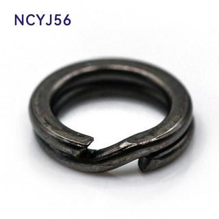 路亞壓扁雙圈不銹鋼連接環 高強度 垂釣漁具配件, 黑-壓扁雙圈,2# 內徑3.5mm【50個】, 1個