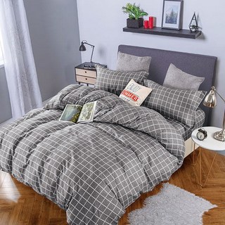 HOFY 台灣製 雲柔織床包組 無印風 – 灰白之間P817