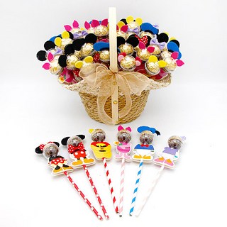 FlowerSP 豐富綜合金莎棒帽型提籃30入 活動送禮/婚宴送客禮/活動伴手禮/婚禮小物/祝賀小禮/金莎/婚禮活動禮, 1個, 金莎與提籃分開出貨，收到後自行放入即可