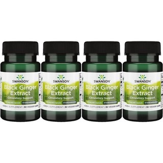 스완슨 검은 생강 추출물 흑생강 끄라차이담 Black Ginger 100mg 30캡슐4개, 4개, 30정