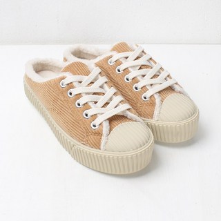 ECFBJE-17 스니커즈 뮬 운동화 털 슬리퍼 여성 코듀로이 골덴 단화 블로퍼 국내제작