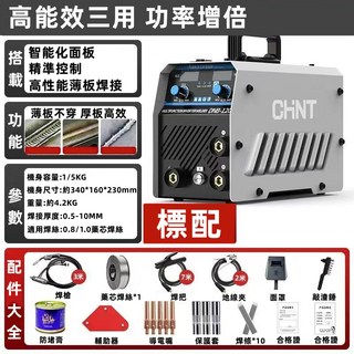 正泰無氣二保焊機 電焊機 多功能電焊機手工焊氬弧焊三用焊機220V, 1個, 工業級三用1/5KG