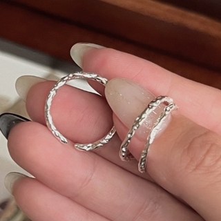 LEATO.STUDIO 925純銀不規則皺褶戒指 百搭時尚素銀戒