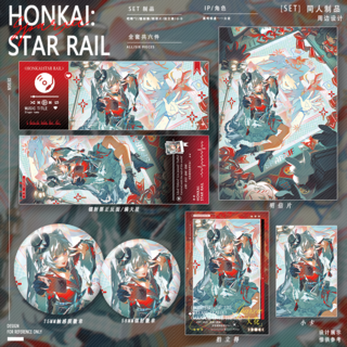 崩壞：星穹鐵道 花火 周邊套組 鐳射票 吧唧 明信片 拍立得 谷卡 擺件, 1個, 直播系列/火花（吧唧）75MM+58MM