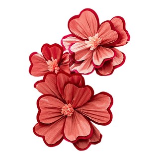 好買先生 立體皺紋紙花 紙扇花 婚房佈置牆壁裝飾婚慶用品, 雙層褶皺紙花〚紅包粉〛,直徑約20cm, 紅包粉