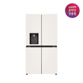 (LG전자) DIOS(디오스) 오브제컬렉션 STEM 얼음정수 4도어 냉장고 820L (베이지/베이지/J825MEE042), J825MEE042
