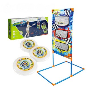 888玩具 888便利購 3格式擲飛盤遊戲架(附小飛盤) (室內室外露營玩具) 飛盤 親子遊戲 戶外玩具 露營遊戲, 1個