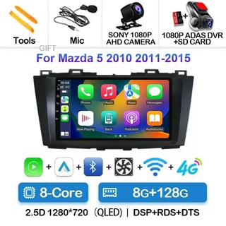 안드로이드 15 For Mazda CW 2010 - 자동 Carplay Wifi GPS 스테레오 용 라디오 멀티미디어 플레이어 네비, 11 8G-128G CAM DVR