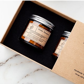 香氛蠟燭精美3入禮盒 香氛大豆蠟燭 擴香 聖誕節交換禮物 精美禮物 婚禮 尾牙 生日禮物, 1.迷霧森林+英國梨小蒼蘭+玫瑰【3入】