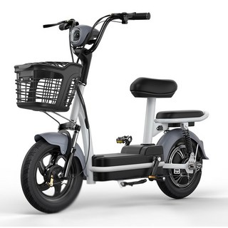 피앤케이 전기자전거 전동 스쿠터 장거리용 바이크 자토바이 출퇴근용 동일한 소형 여성 미니 리튬 배터리 성인 자전거, 48V, 그레이 12암페어 65km