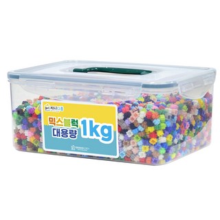 부드럽게 끼워지는 품질 좋은 디폼블럭 8mm 믹스블럭 대용량 1kg 한통_12간지 도안과 사은품 함께 드립니다., 1개