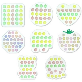 윤슬201 야광푸쉬팝 랜덤1개 8종 플라스틱팝잇 뽁뽁이 버블팝 캐릭터팝잇 도형팝잇 실리콘팝잇, 야광캔디푸쉬팝, 1개